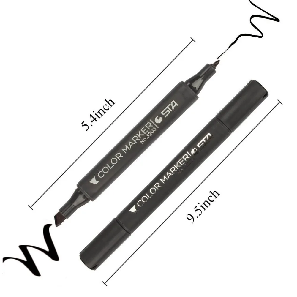 STA 3203 Art Markers Set Dual Headed Artist Sketch Oily Alcohol