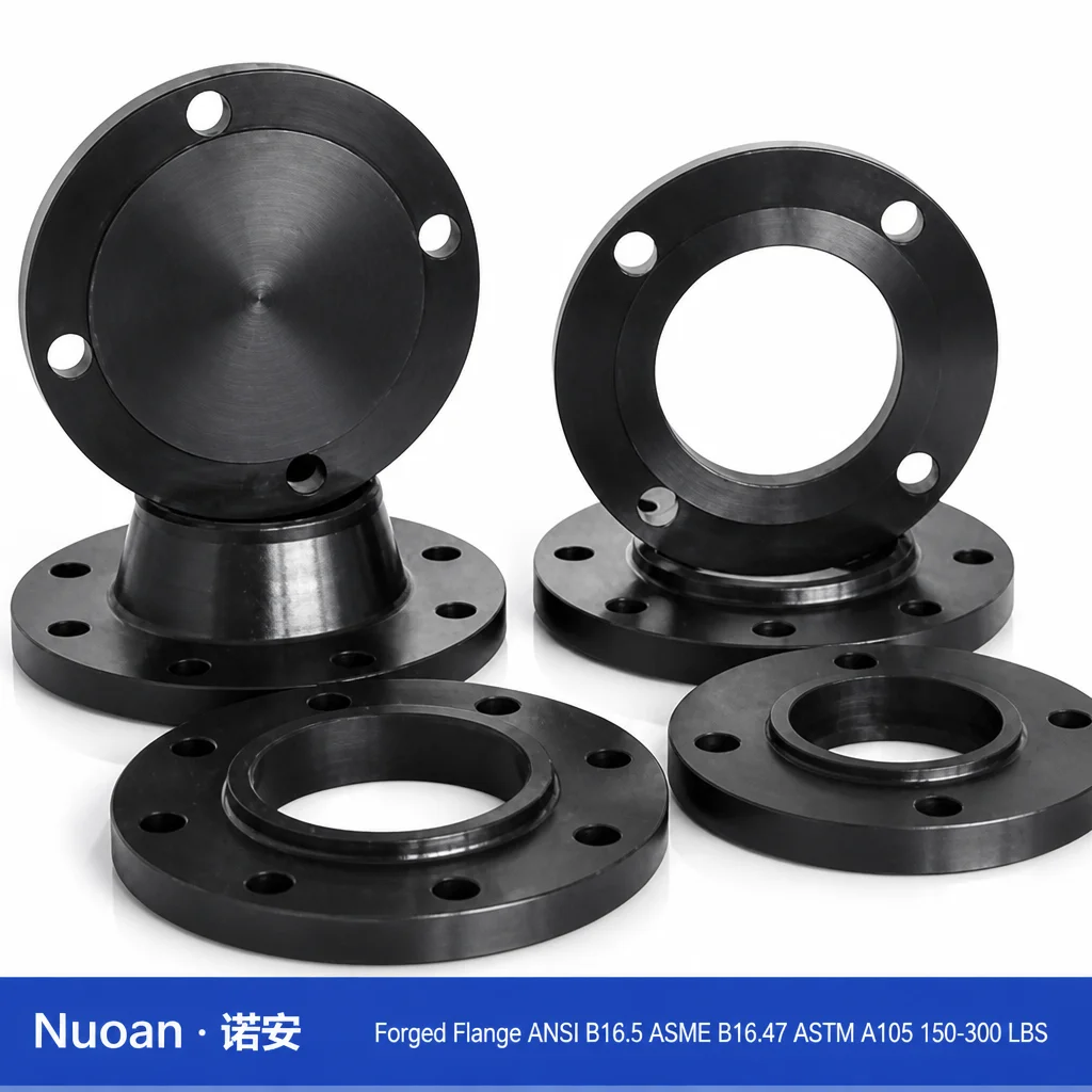 锻造法兰 ANSI B16.5 ASME B16.47 ASTM A105 150 LBS 300 LBS 黑色涂漆