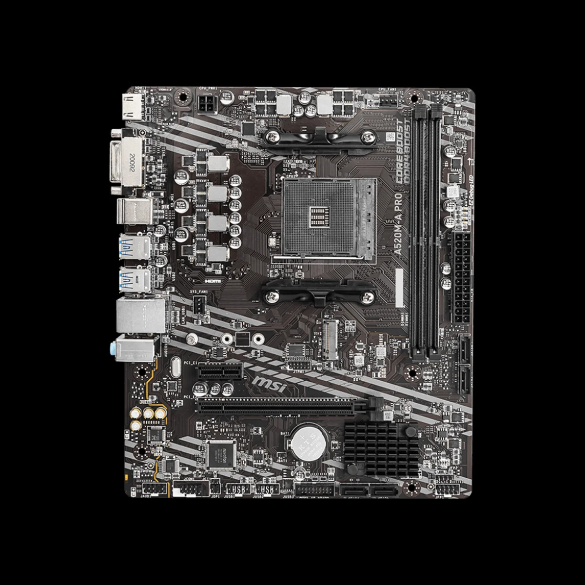 MSI A520M-A PRO Desktop Computer Motherboard AM4 AMD CPU 5600x