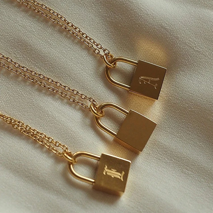 Louis Vuitton - Authentic Brass Padlock Necklace | Fomo 22 Chain