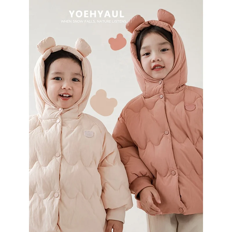 YOEHYAUL Wholesale Child Baby Girls Kids Winter Down Jacket Pure