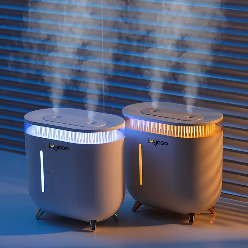 IMYCOO Large Capacity Rechargeable USB Dual 2L Air Humidifier OEM/ODM Spray Cool Mist Big Battery Humidifier