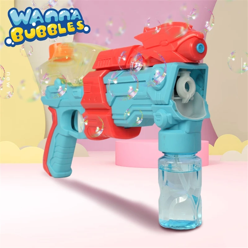 2 in 1 Multifunction Friction Bubbles Shooting Gun Kids Gift Toy Bubble Water Guns