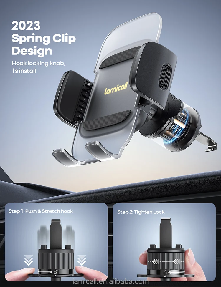 Acrylic Design Lamicall Cv09 Car Mobile Holder Phone Car Mount Mobile