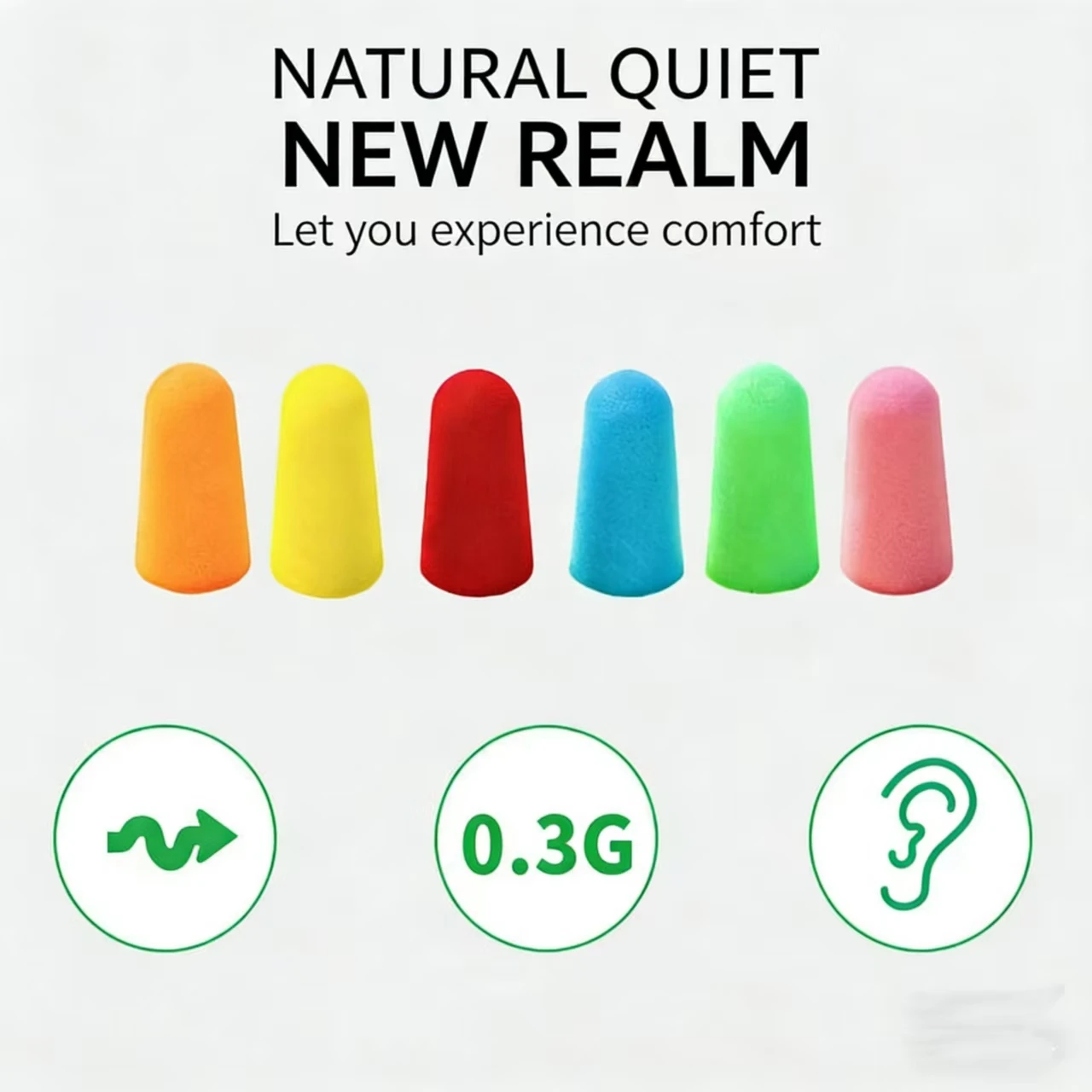 Printable Logo Multi-Color Available Square Box Packaging Sound Insulation Office Noise Reduction Sponge Earplugs preview 3