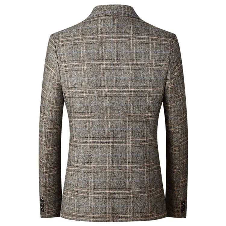 Mens Plaid Blazer Sports Coat Casual Slim Fit Checkered Blazer For Men ...