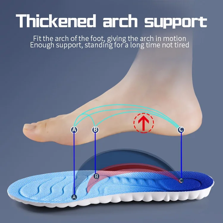 4d Cloud Technology Sports Insoles For Shoes Pu Sole Soft Breathable