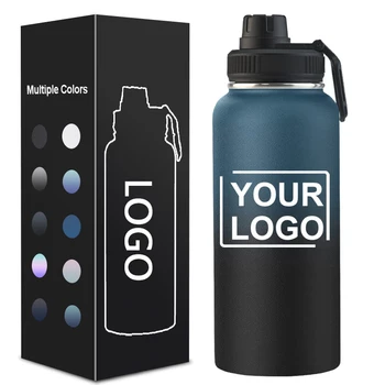 2024 Popular Powder Coated BPA free Vacuum Insulated Stainless Steel Sports Water Bottle with Custom Logo