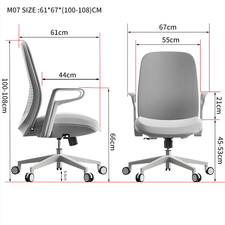 Factory Direct Sale Silla De Oficina Mesh Ergonomic Chair Task Swivel Office Chair For Staff Middle Back Computer Office Chair supplier