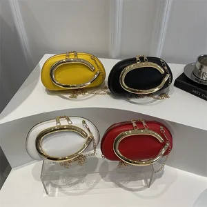 2026 All-match Trendy Box Shoulder Bag New Vintage Solid Color Chain Bag Crossbody Bag for Women