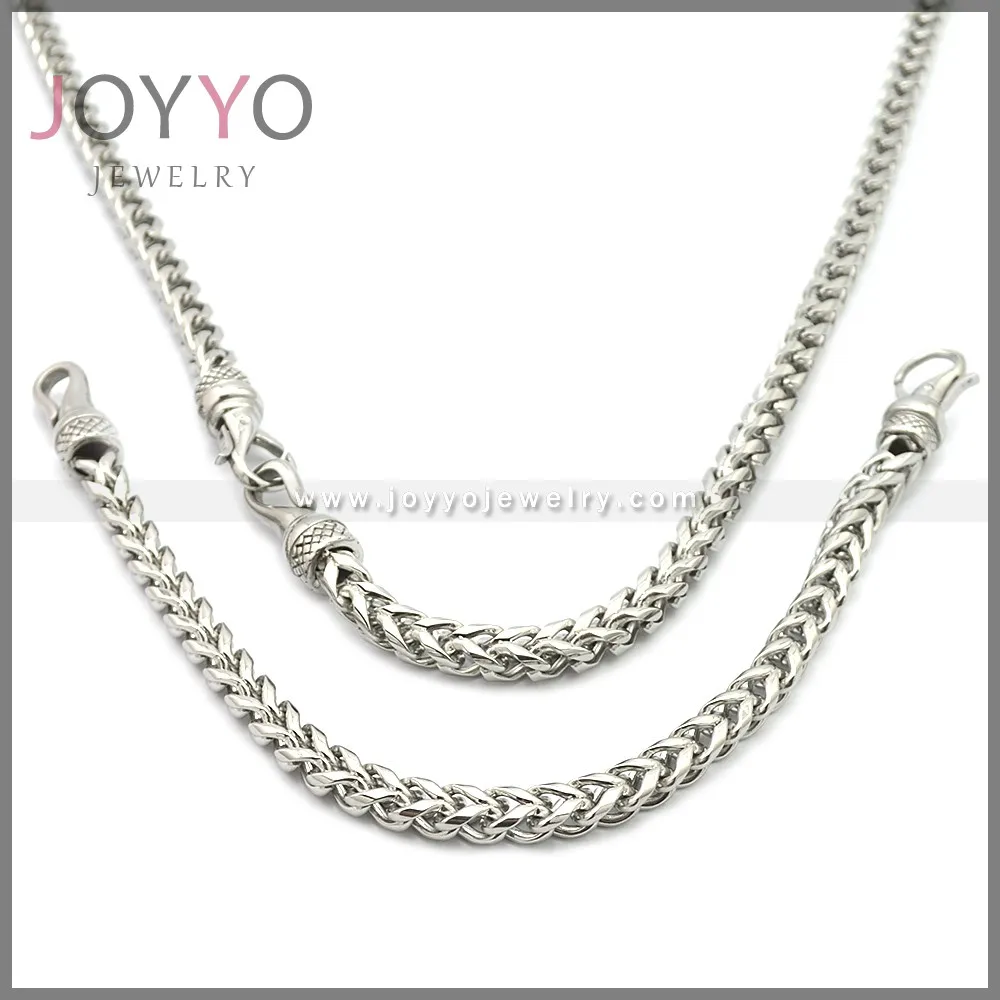 Stainless Steel Keel Cuban Chain Set 