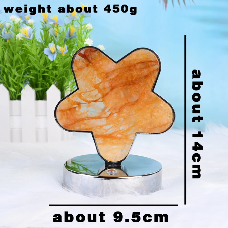 Natural Healing Crystal Stone Quartz Fluorite Agate USB Bedside Lamp for Decoration