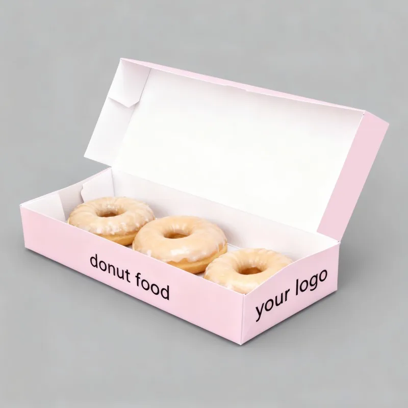 OEM Donut Cake Cookie Baker Box Cake Shop Pastry Box for Biscuit Cookies Custom Bio-degradable Folding Printing Cardboard Boxes