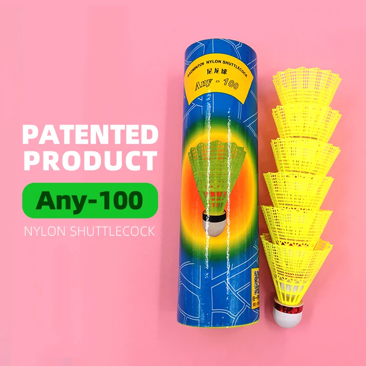 2022 hot sale Cheap Nylon Training Shuttlecock Yellow Nylon Leaf Badminton Shuttlecock Badminton