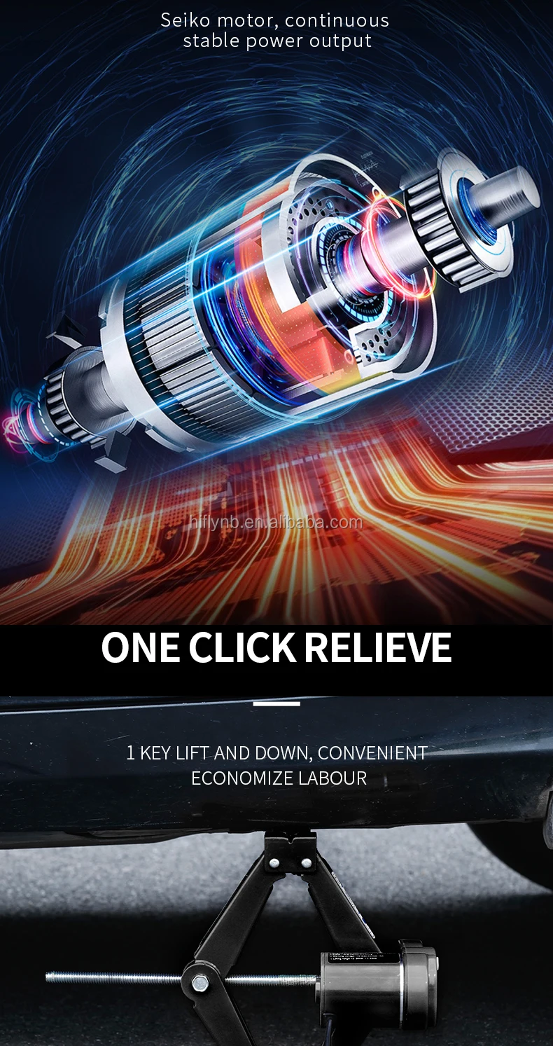 Hfej09 Best Seller Car Electric Jack Dc12v 2t Car Scissor Jack Vehicle