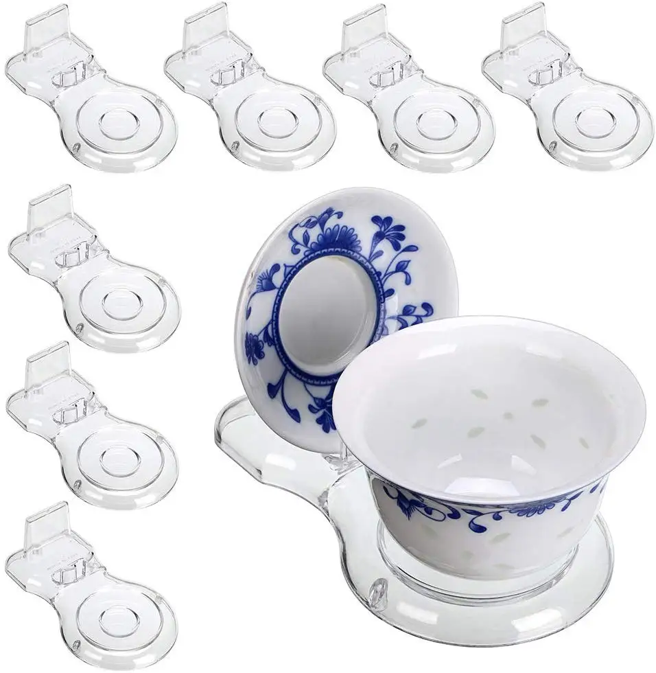 Acrylic Tea Cup Saucer Display Stands Clear Versatile