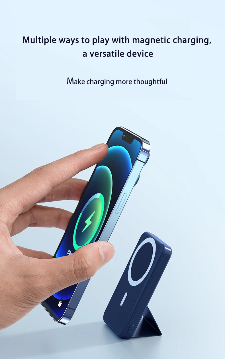 If you are searching for a supplier of a product with perfect quality control and highly competitive prices, which gives you an advantage in expanding your local market, then contact us now!  Competitive suppliers of  Customized LOGO Phone Holder Mobile 10000mah PowerBank Magnetic Wireless Fast Charging Portable Charger for Universal Phone