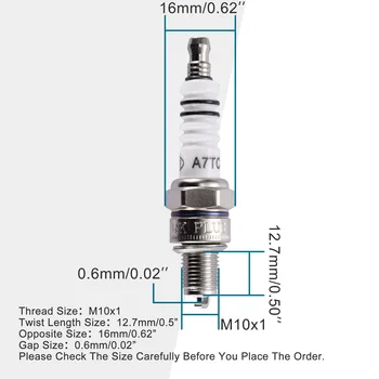 Wai Danie 2 X A7TC C7HSA Spark Plug Compatible With GY6 50cc 70cc - Foto 14