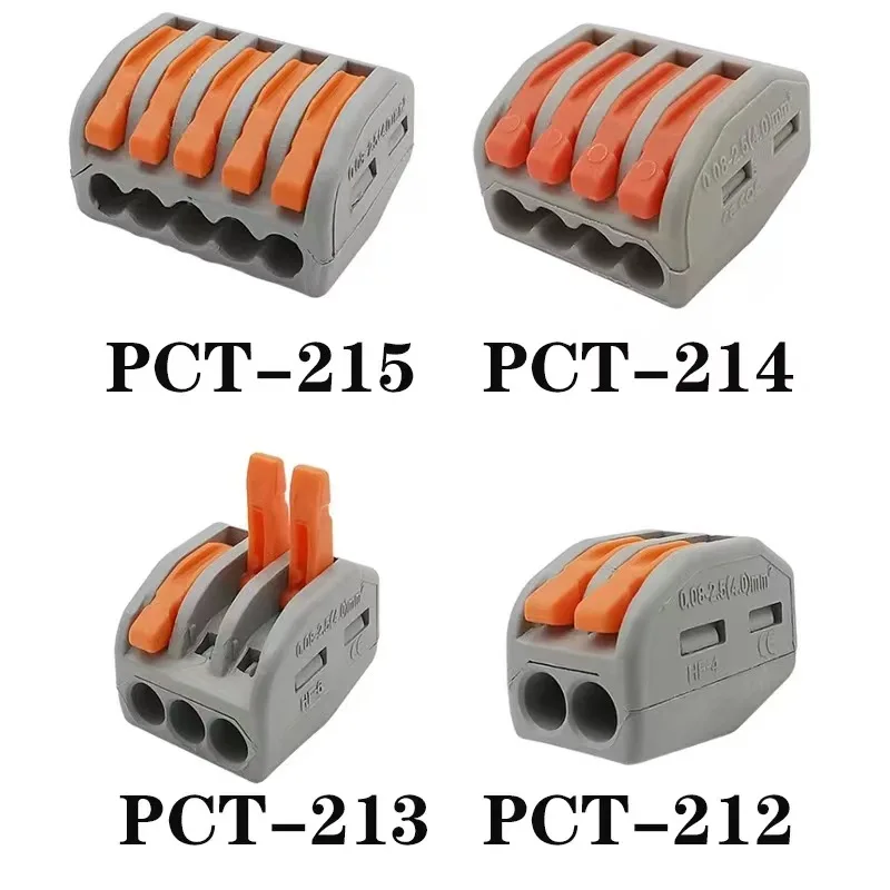Kit 36 Connettori Rapidi Per Cavi LT 211 E PCT 212, In Policarbonato Ignifugo, 32A, Per Fili AWG 28-12, Con Scatola Portatile