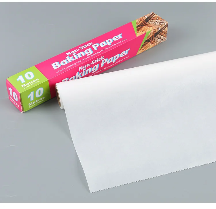 High Quality Greaseproof Unbleached Double Side Silicone Coated Paper Roll Custom Cooking Parchment Baking Paper