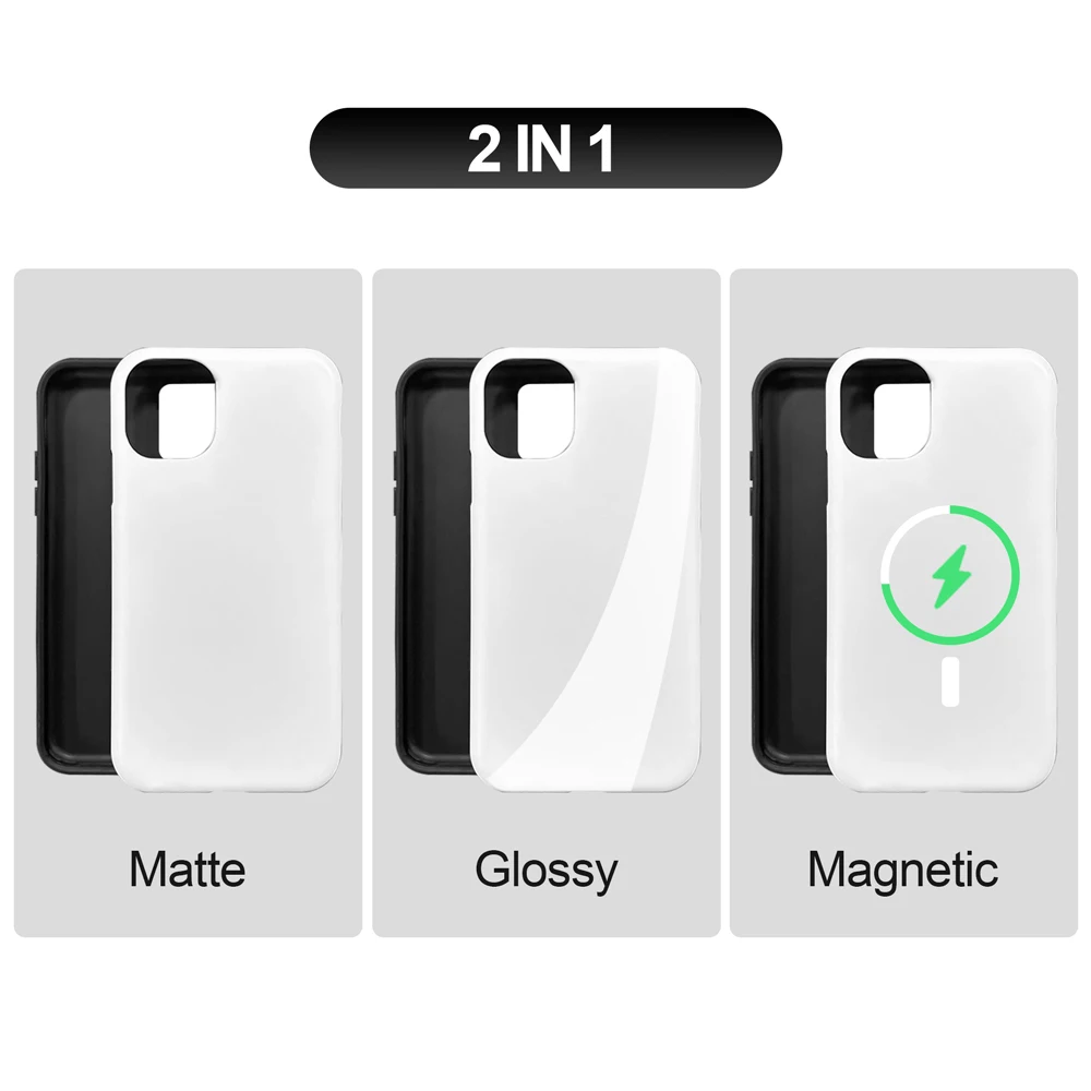 Wholesale Blank Cell Mobile Cover TPU PC in Tough 3D