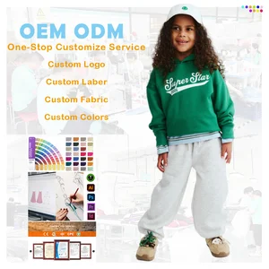 Custom Logo Kids Hoodies Solid Color Sweatshirts Toddler Fleece Top Spring Fall Boys Girls Pullover Hoodie Manufacturers