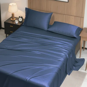 Luxury Bamboo Fiber Duvet Cover & Bed Sheet Set 300TC OEKO-TEX Certified Eco-Friendly Wedding Four-Piece Kit High Quality