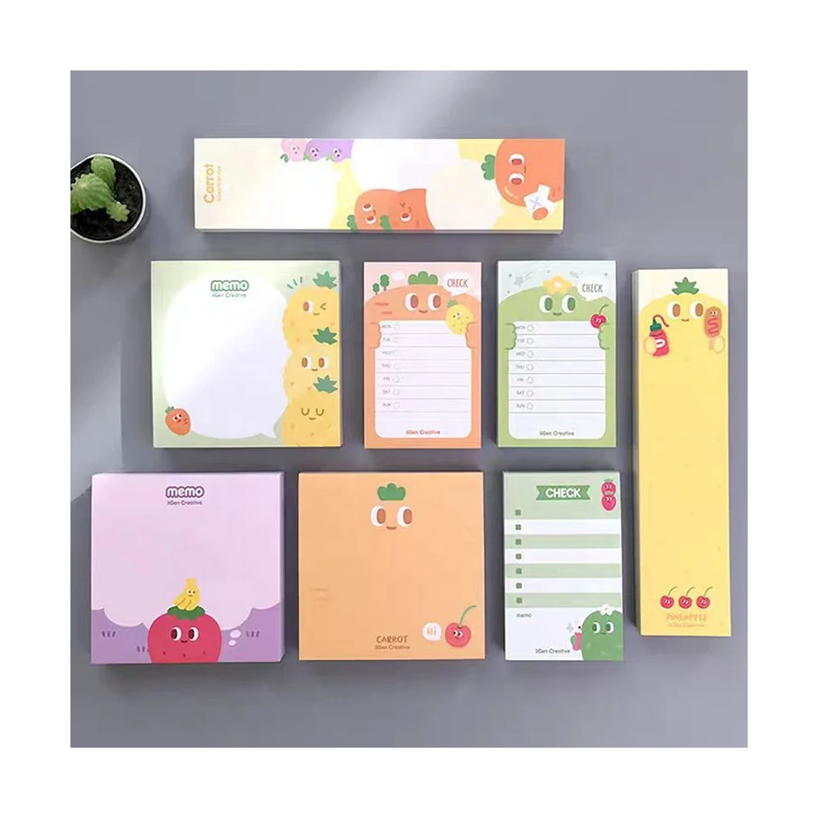 Custom Creative Colorful Printing Paper Memo Pad Notepad Sticky Note Notepad Colorful Notes Sticky Note