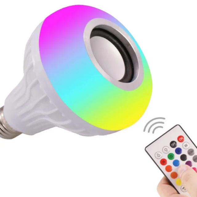 JK103 Smart RGB 7W LED Bulbs Speakers New Colorful E27 Base DC Power for Bluetooth Speaker with Light