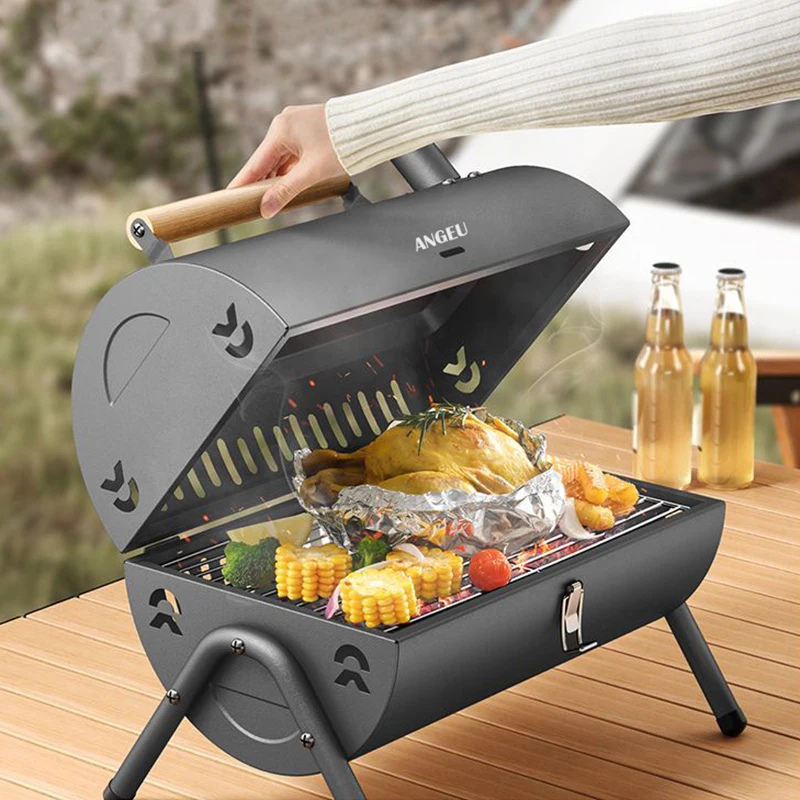 Custom Machine Chicken Outdoor Double-Sided Turkish BBQ Net Barbecue Smoker  Korean BBQ Stove Charcoal Grill