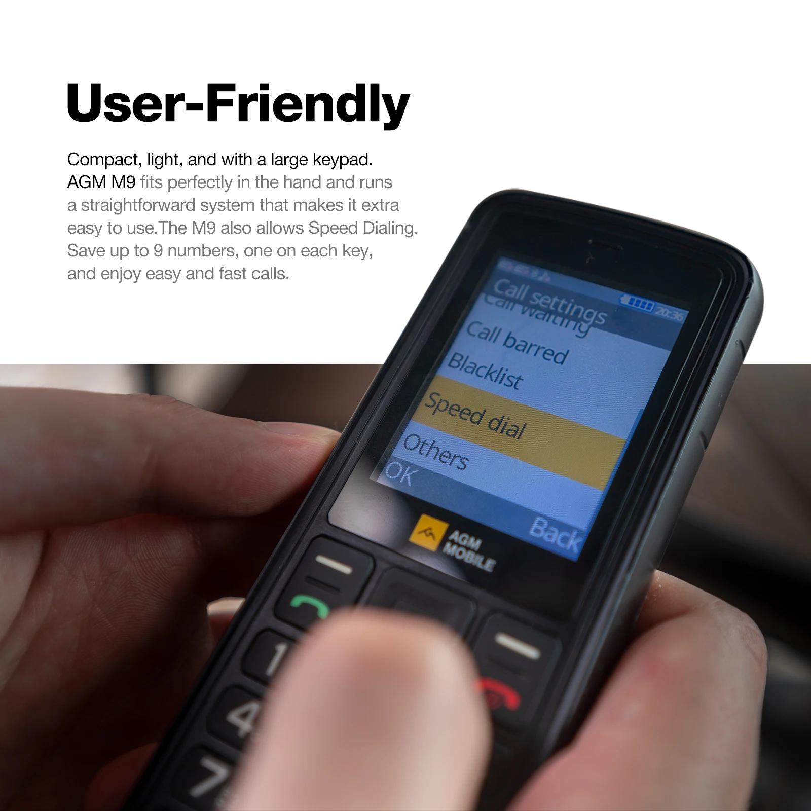 AGM M9 4G 48+128MB Waterproof Ip68/Ip69K Rugged Phone Keypad Mobile Phone 4G Rugged Feature Phones