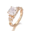 18K gold lab diamond ring