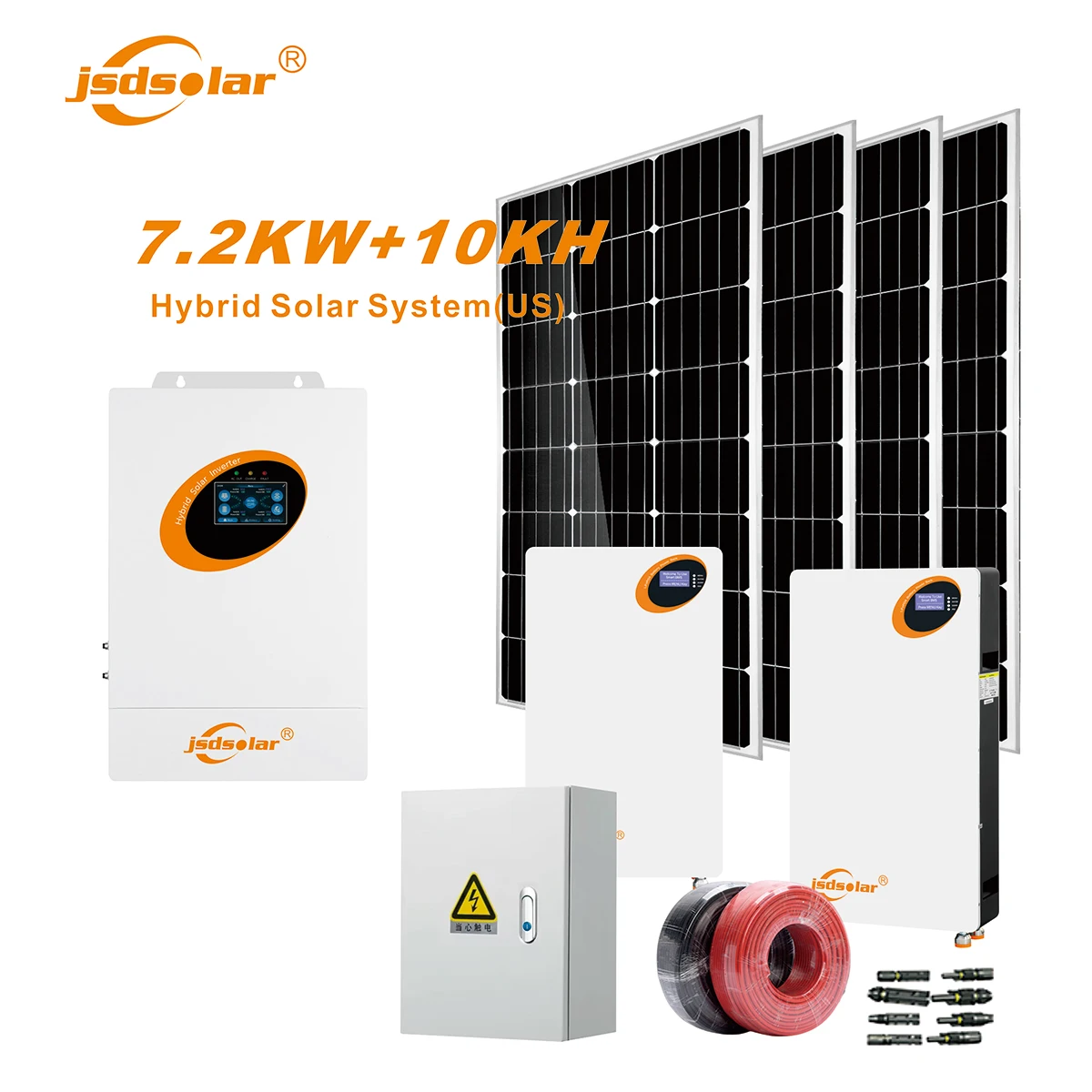 10 KW 3 Phase Hybrid Inverter Solar Panels Solar Energy System Home 10KWH 3 Phases Output Solar Battery Storage System