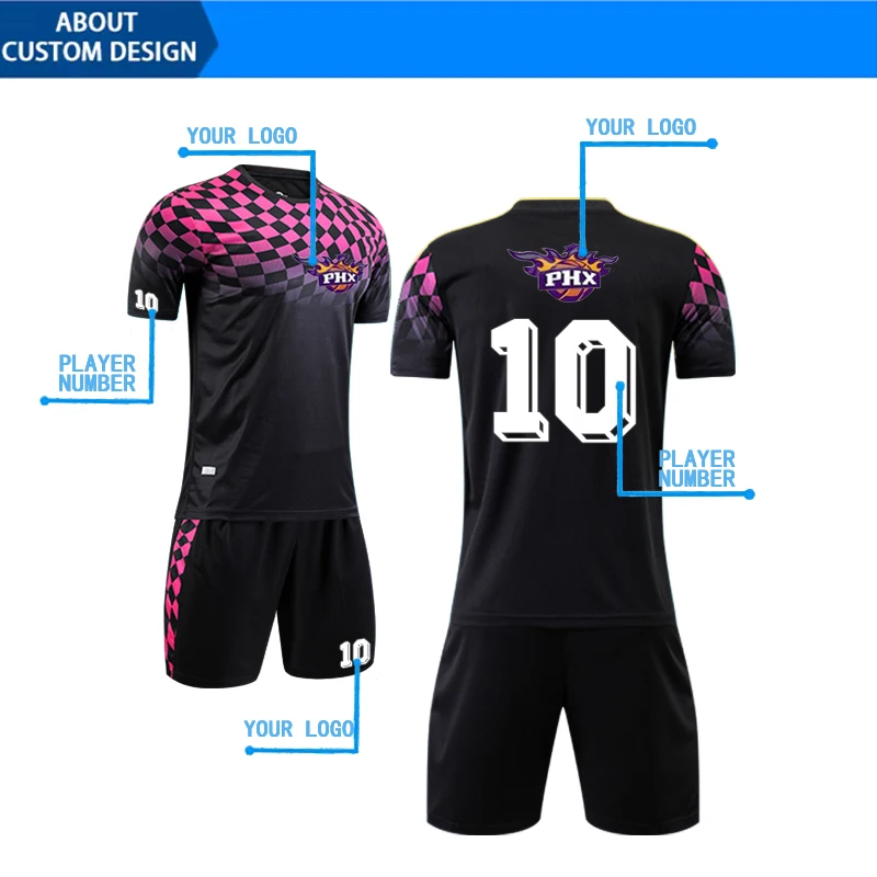2023 2024 Customized Soccer Jerseys Low MOQ Cheap Training Suit Adult Teams Maker Soccer Wear Uniform
