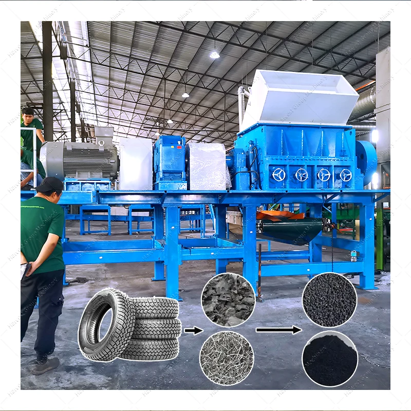 Fully Automatic High Quality Tyre Recycling Machine Line Rubber Products Tyre Destroyer Machine Recycling Tyre Production Line