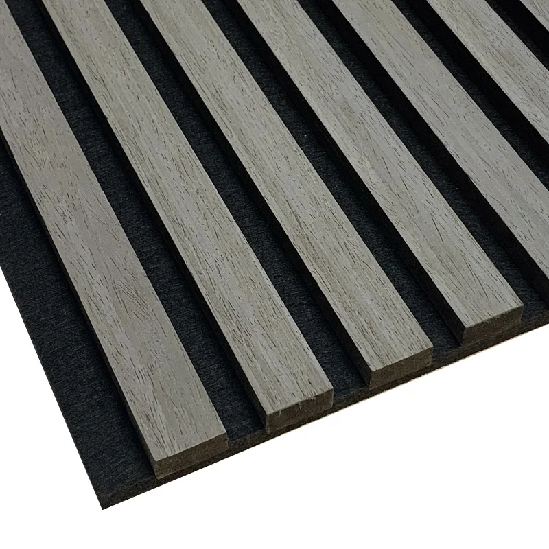 Akupanels Factory Price Delivery Providing MDF Polyester Fiber Wooden Slats Acoustic Panels for Soundproofing