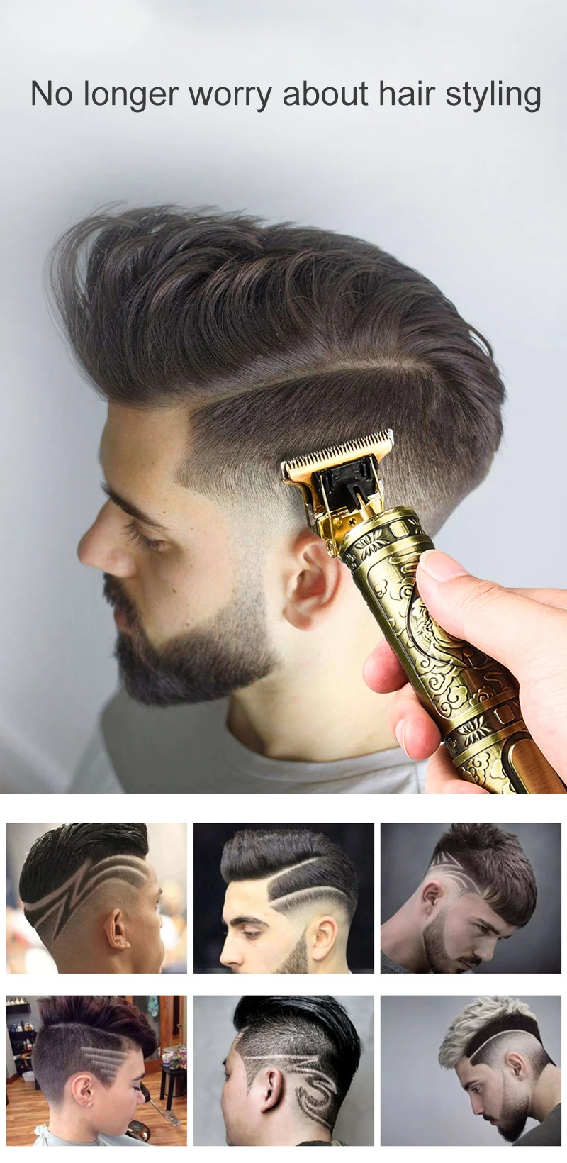 Amazon Usb Rechargeable Men Barber Hair Cutting Machine T Balde