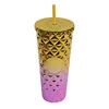 Electroplated gradient yellow powder