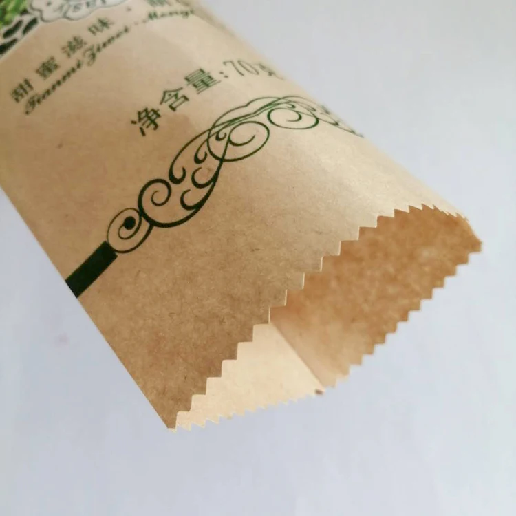 Custom Printed Popsicle Packaging Kraft Paper Bag Ice Cream Packaging Bag
