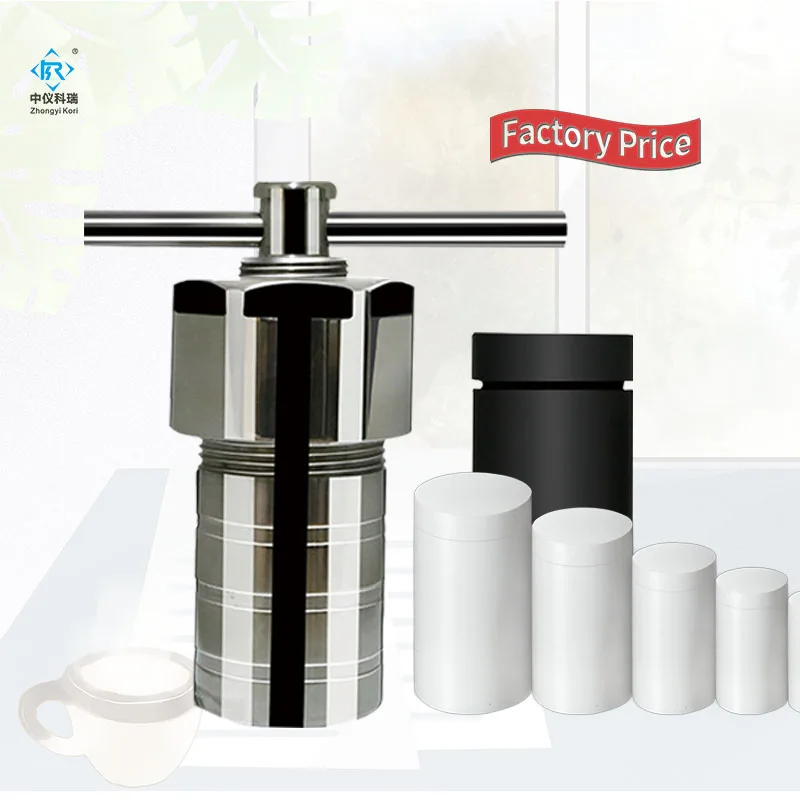 Autoclave Reactor 25ml to 500ml Hydrothermal Reaction Kettle with Ptfe or Ppl Chamber