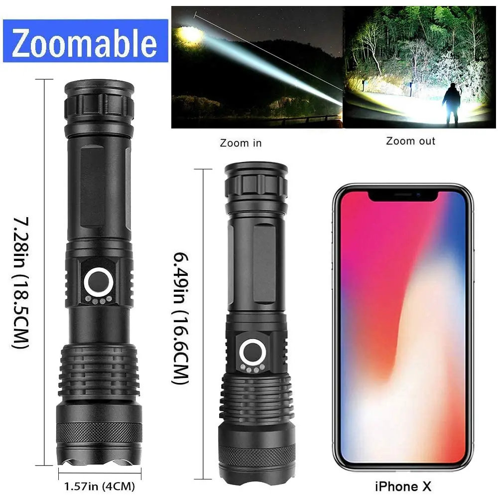 『正規CREE XHP50/ZOOM』超強力LEDフラッシュライト+T6セット Amazon.co.jp: 懐中電灯 LED 超高輝度2700ルーメン CREE XHP50四