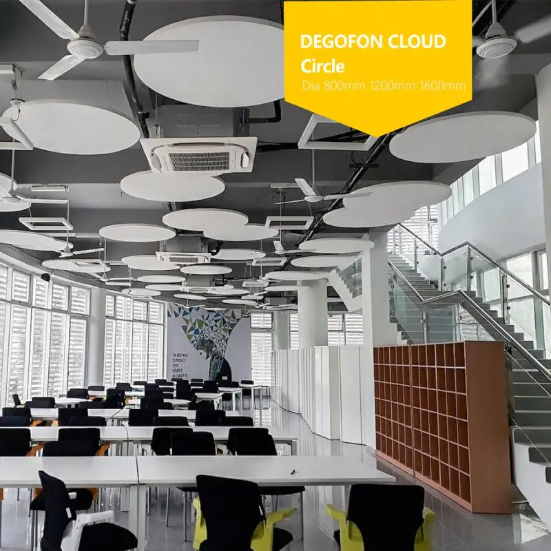 Acoustic Panels for Ceiling System Hexagon Shape Suspended Fiberglass Panelss Canopy