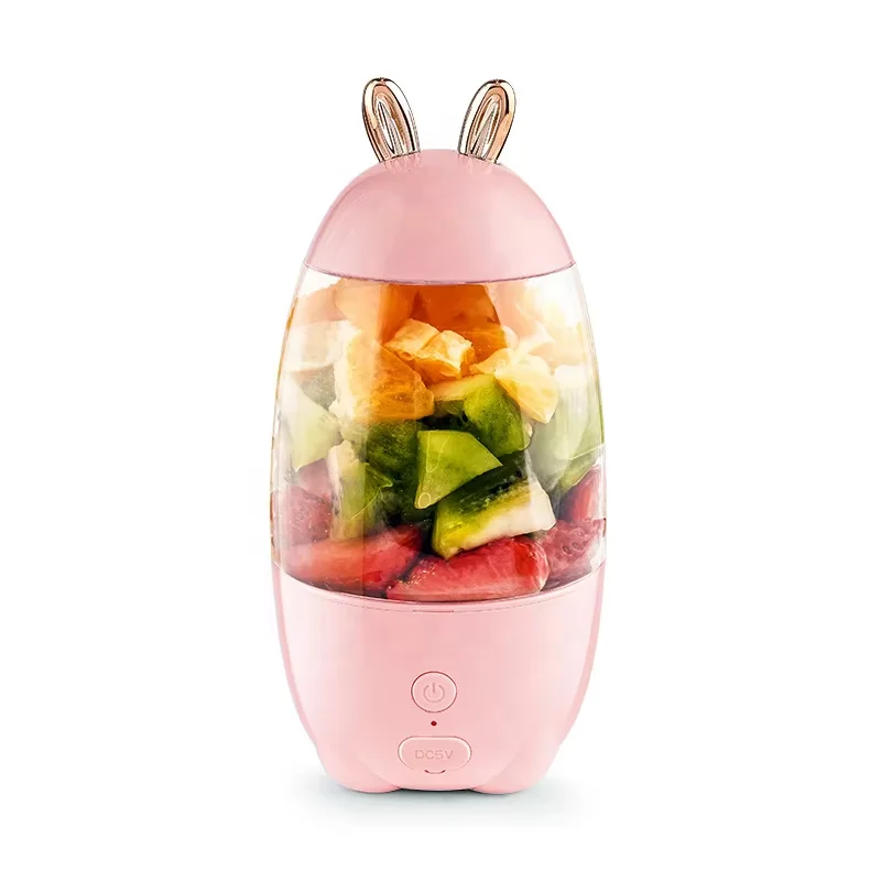 New Home Portable Juicer Rabbit Shape Juice Cup Student Portable Juicer with Safety Switch Mobile Blender 2