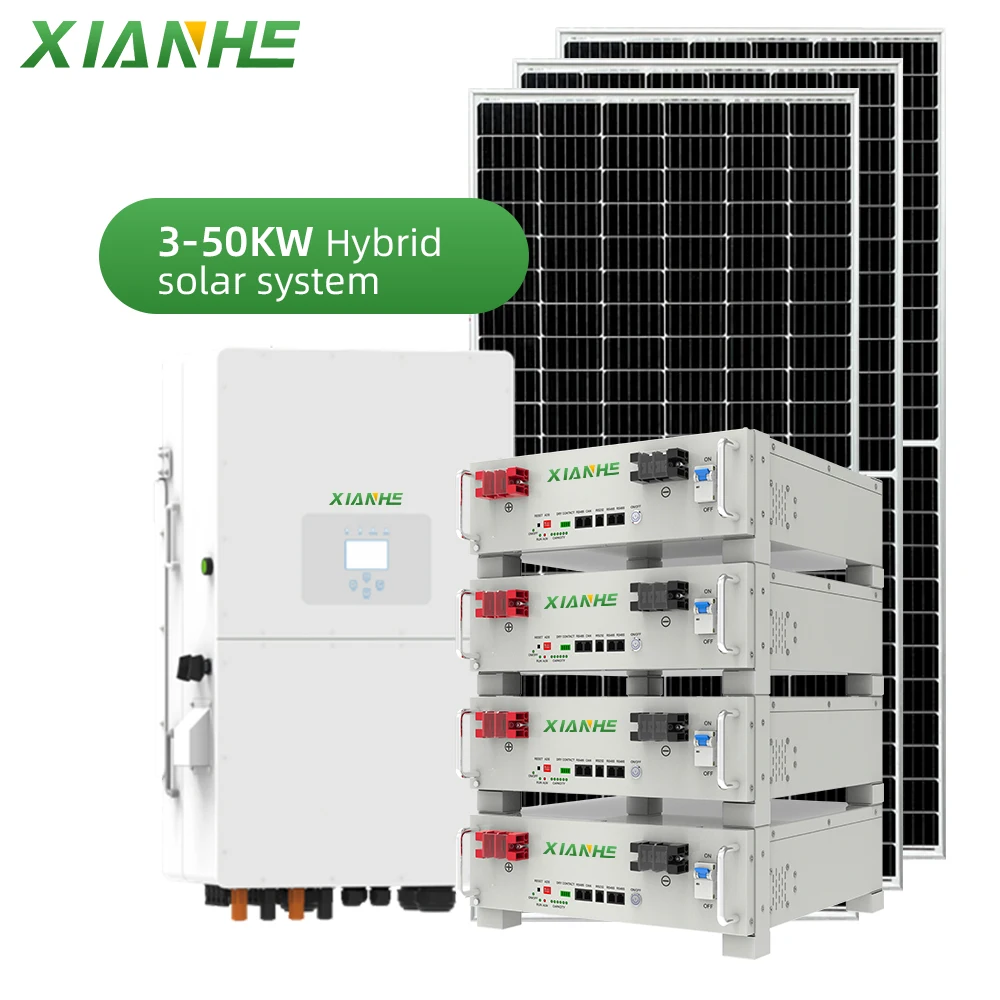 Hot Sale Off Grid Hybrid Solar Panel System 5KW 10KW 20KW 30KW 10KVA All in One Solar System for the Whole House