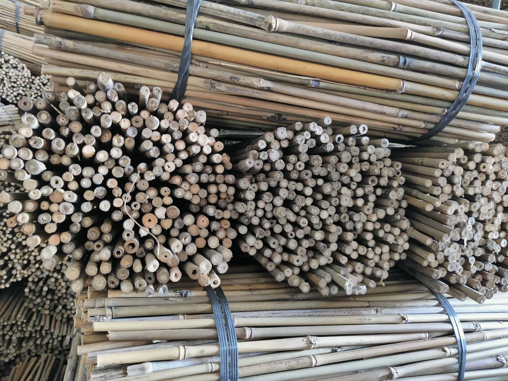 Самые продаваемые натуральные сильные сухие бамбуковые стойки для сада, садовых опорных лесов, бамбуковые стойки