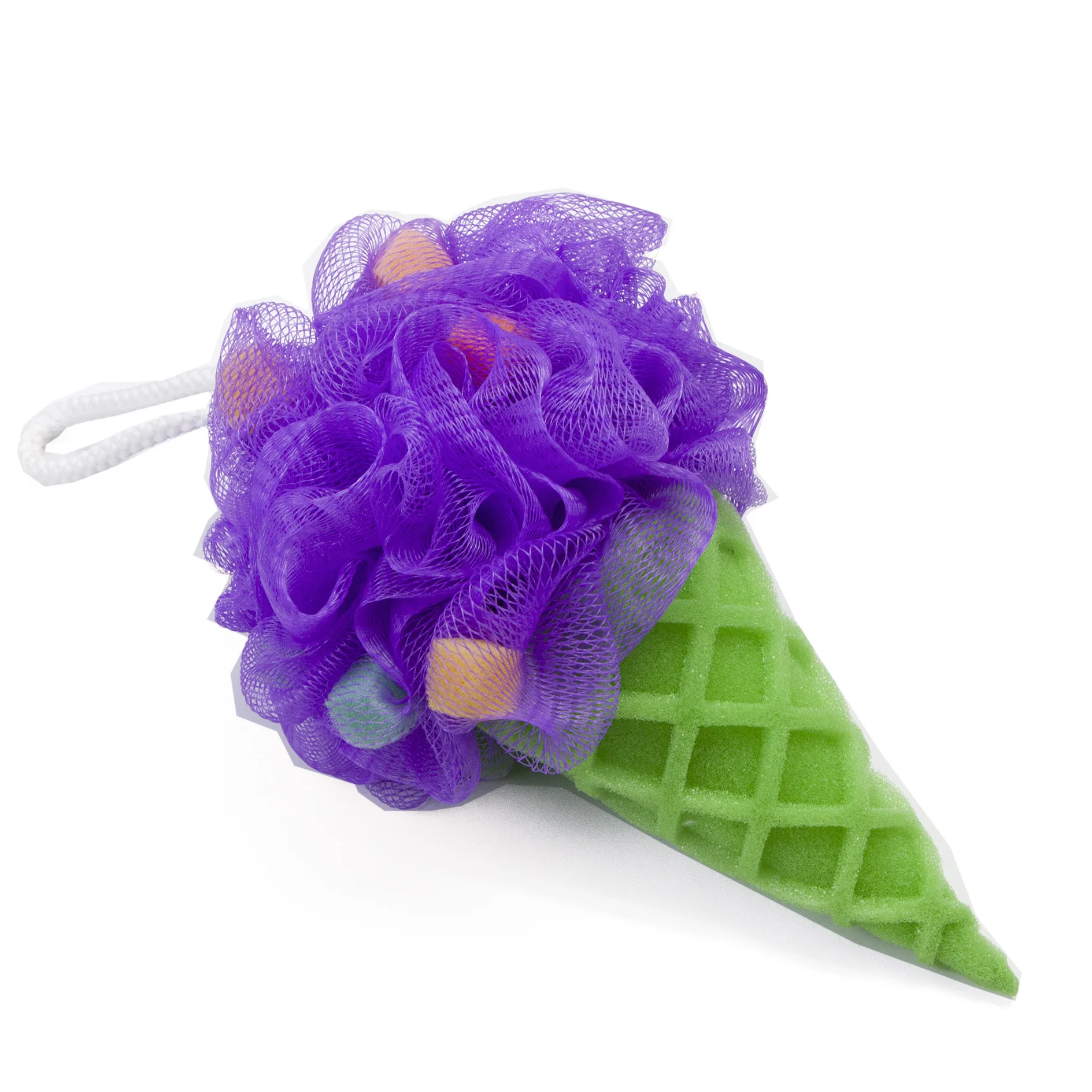 2021 New Ice Cream Shape Deign Special Bath Ball Baby Children Cute Sponge Bathtubs love Washing Ball Flower