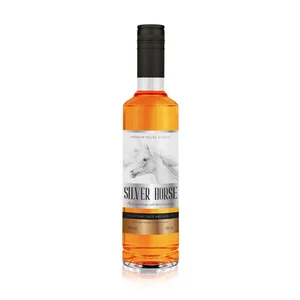 Wholesale Good Price Silver Horse Whiskey 700ml custom logo glass bottle alcoholic beverage white spirit