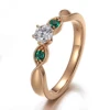 Bague en or massif 10K avec diamant de laboratoire