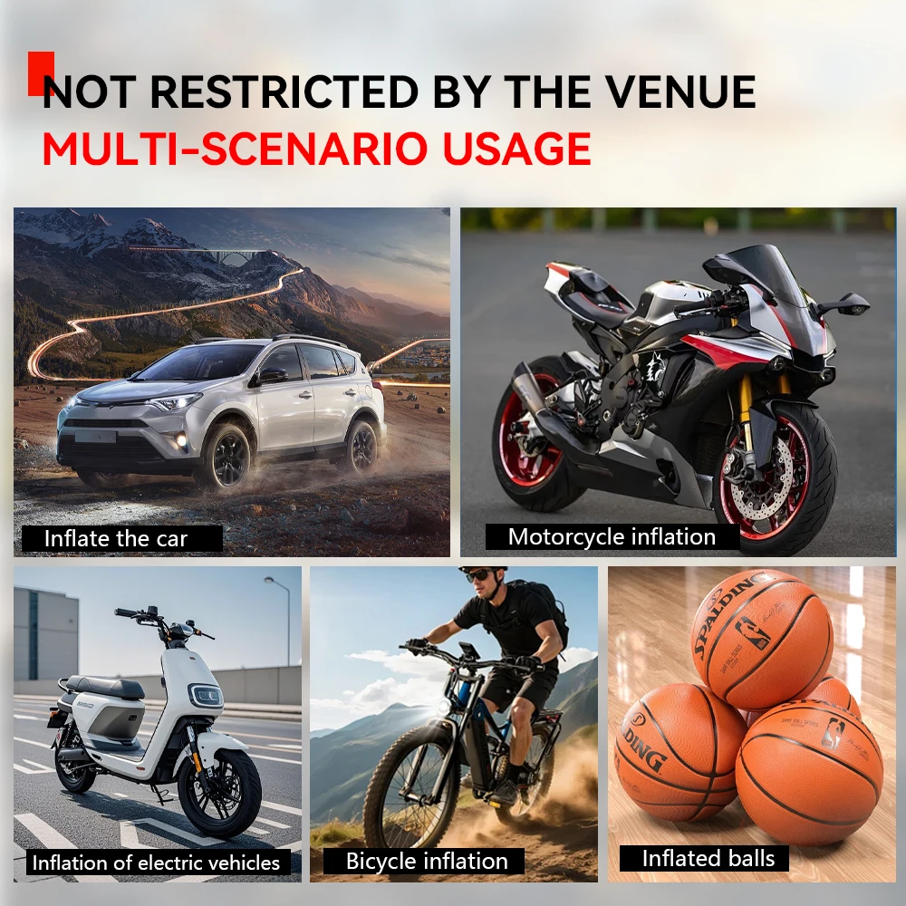 4 1 Portable ABS Jump Starter Car Battery Booster Power Bank 8000mAh Tire Air Pump Digital Pressure Gauge Emergency Lighting - view 6