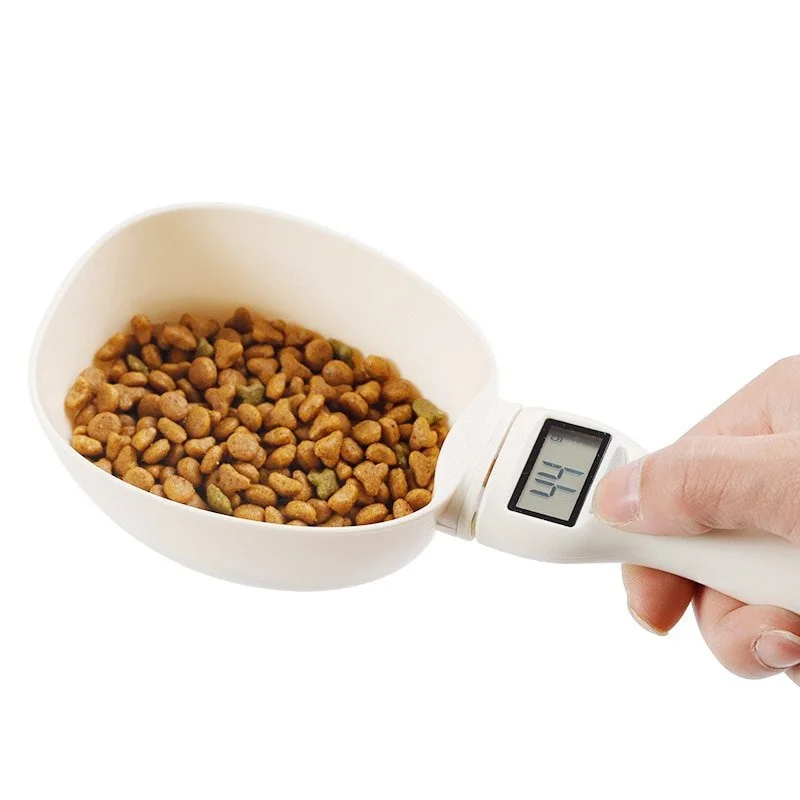 Pets Feeding Tools Food Scale Feeding Scoop for Dog Electronic Digital Display Cat Plastic Smart Measuring Spoon